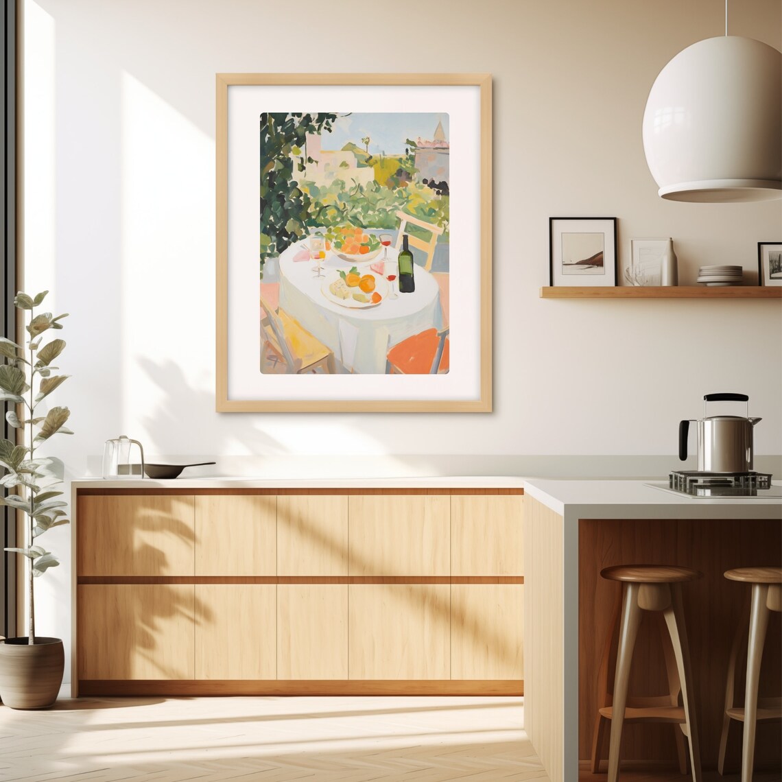 Summer Garden Table, Italy Food And Wine Art Print - Image 3