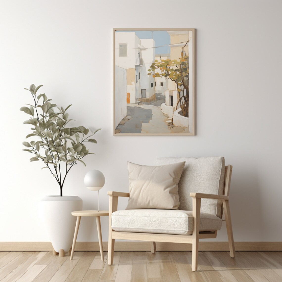 Greece Greek Village Street Scene Travel Poster - Image 2