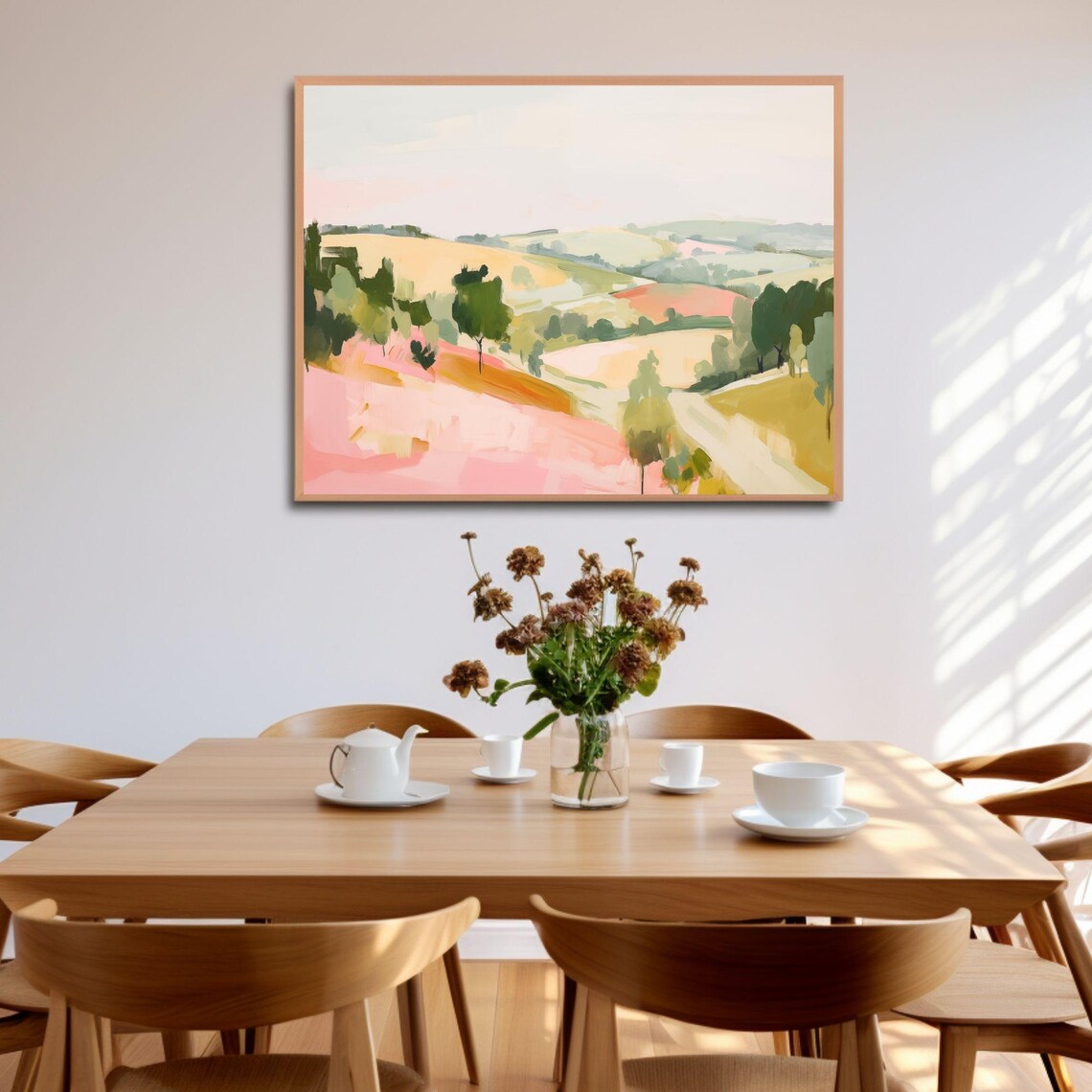 Mediterranean Abstract Watercolor Landscape Art Print - Image 2