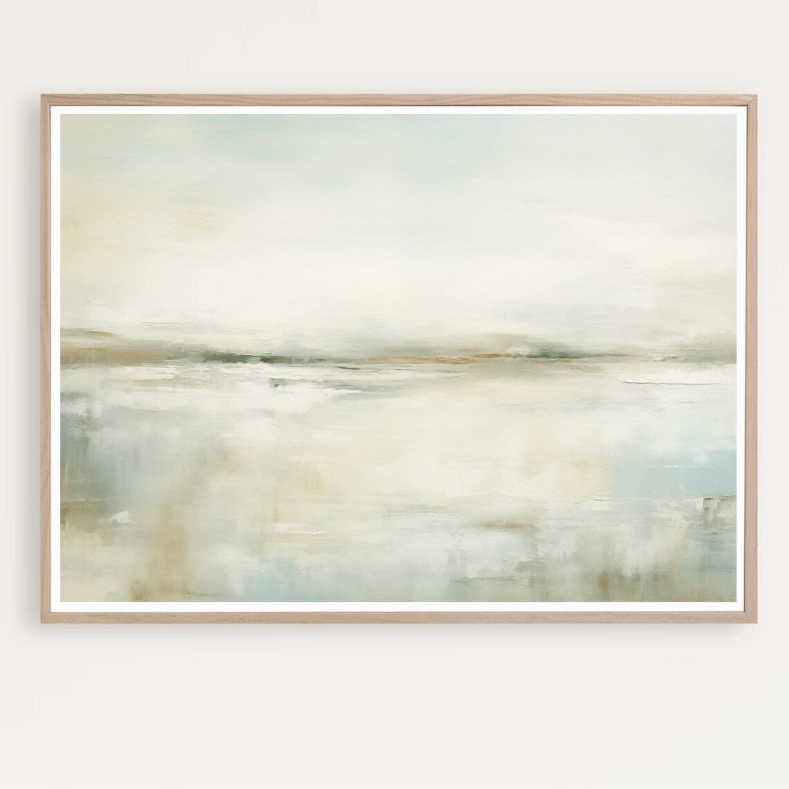 Coastal Seascape Abstract Ocean Painting, Modern Art Print