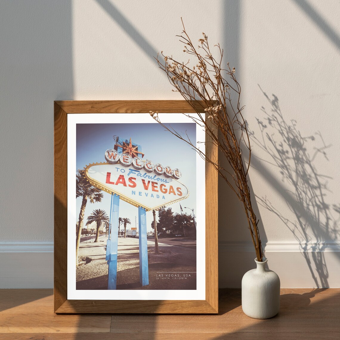 Las Vegas Nevada Welcome Sign Vintage Travel Photography Wall Poster - Image 3