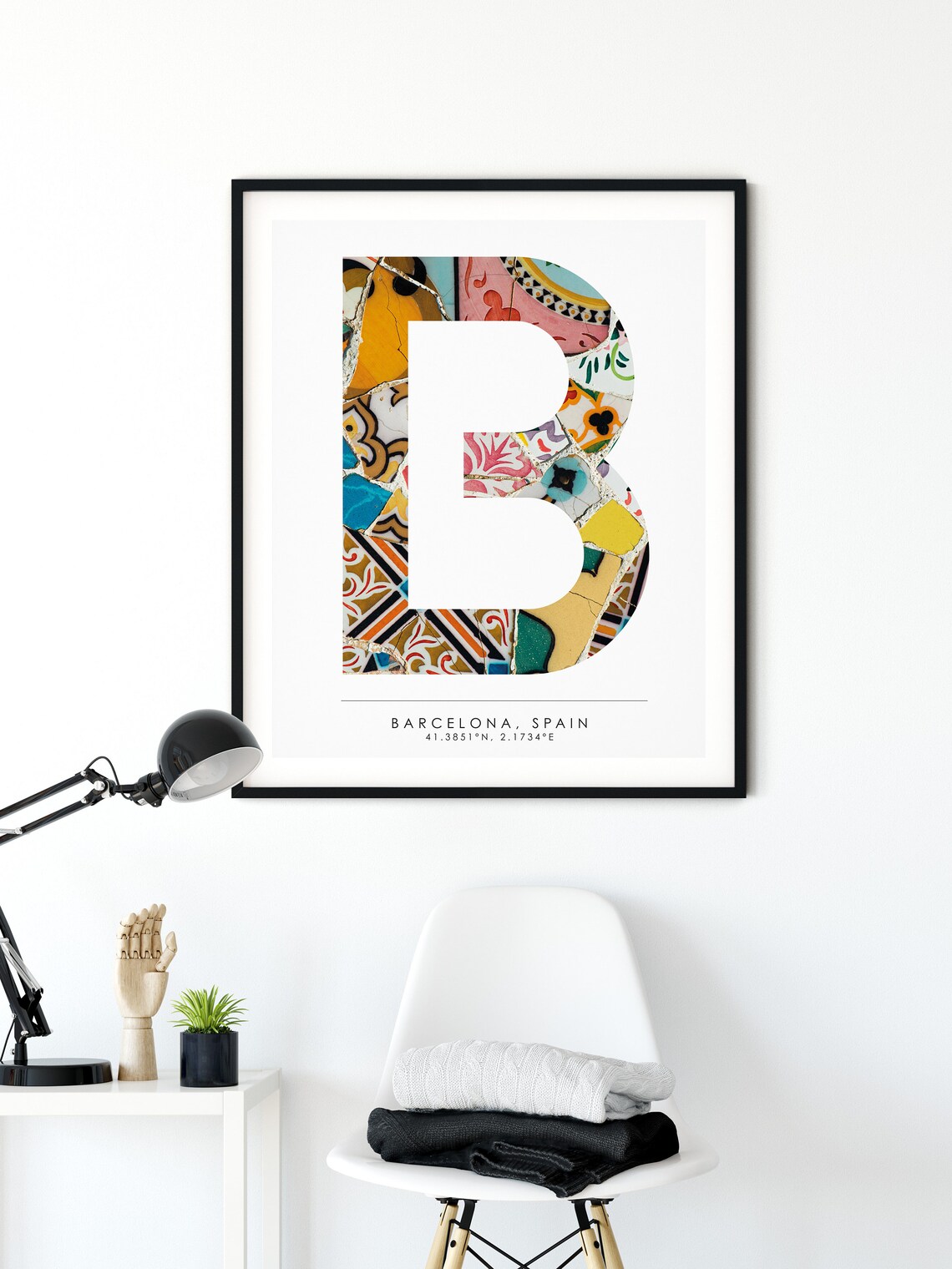 Barcelona Spain Travel Poster, City Coordinates - Image 5