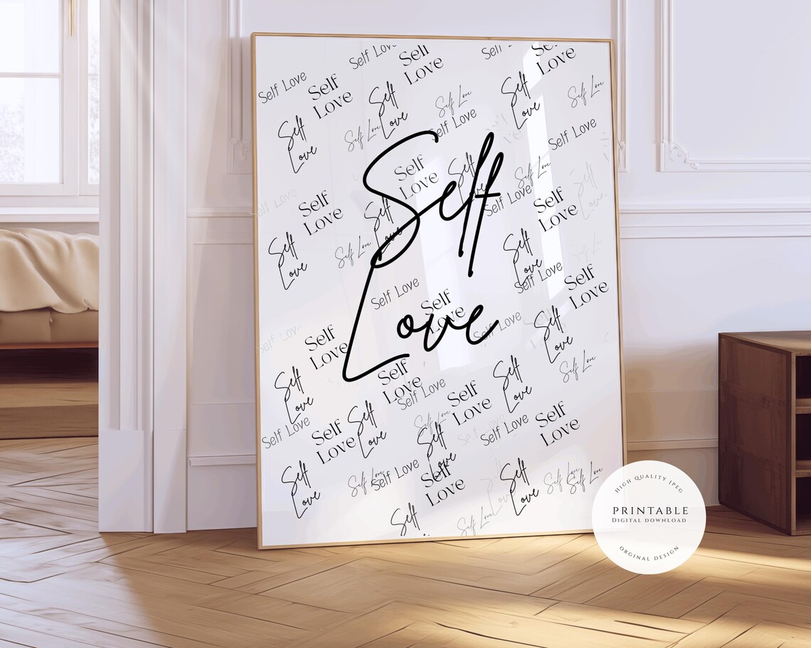 Self Love Art Print, Minimalist Quote - Image 3