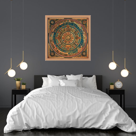 Color Send Mandala Art Zen Wall Art Home Decor Mandala Wall Decor Custom Size Colourful Art Prints Art Wall Print Decor