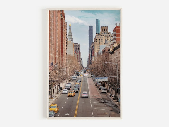 New York City Street Photo Aerial Travel Poster