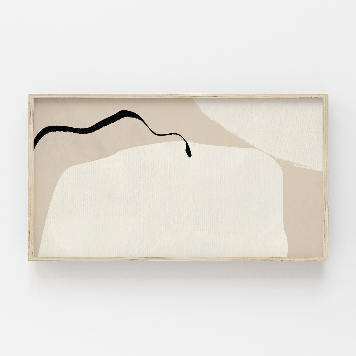 Abstract Beige Colorblock Art Print, Modern Shapes