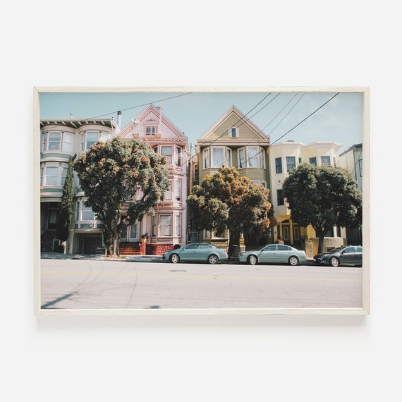 Painted Ladies Wall Art San Francisco Print California Photography Victorian Houses Art Painted Ladies Architecture Print Pastel Art