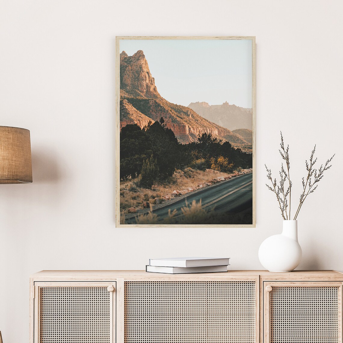 Utah Canyon Print, Zion National Park Desert Landscape - Image 2