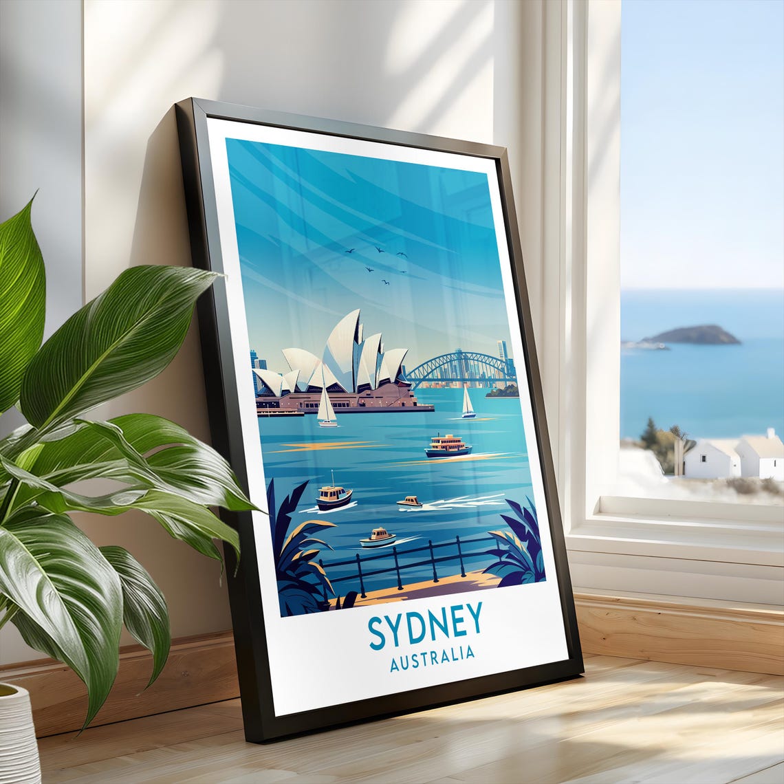 Sydney Australia Harbor Opera House Bridge City Skyline Poster - Image 2