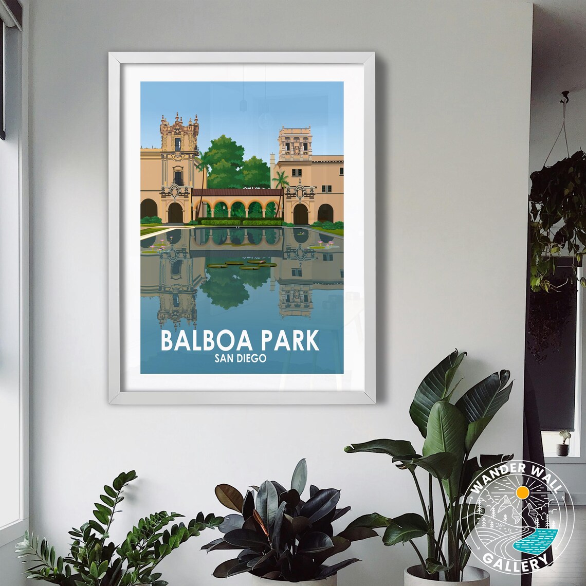 Balboa Park San Diego Spanish Colonial Reflecting Pool Travel Poster - Image 3