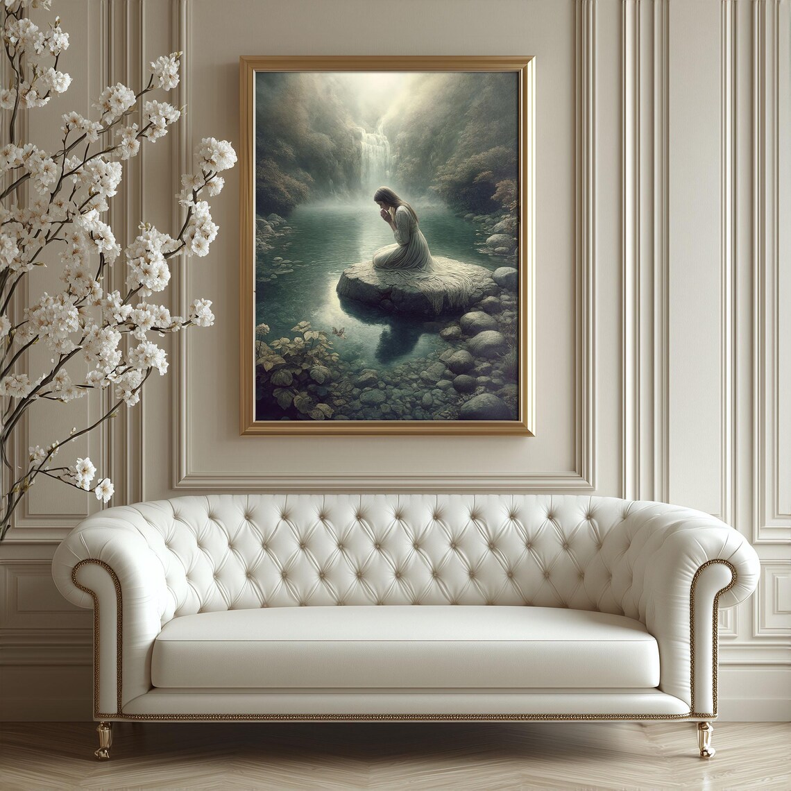 Mystical Solitude Prayerful Contemplative Catholic Art Print - Image 4