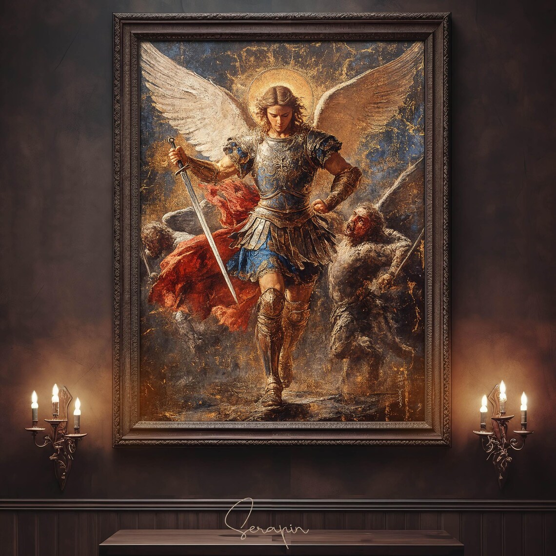 Saint Michael the Archangel Catholic Art Print - Image 6