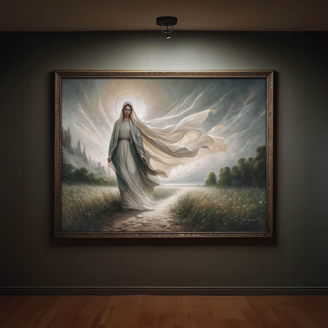 Via Maria, Marian Landscape Spiritual Art Print - Image 6