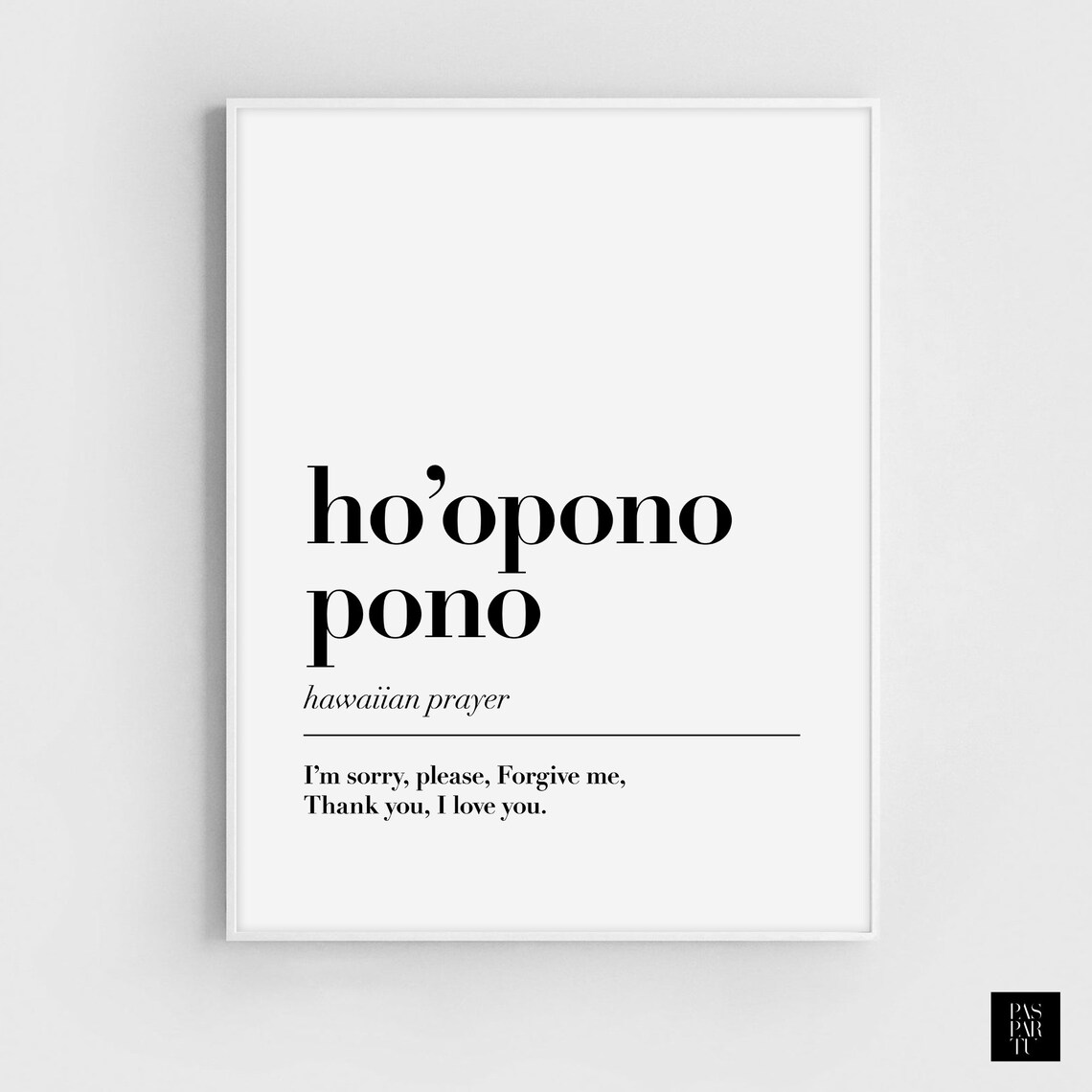 Hooponopono Hawaiian Prayer Quote, Positive Affirmation - Image 4