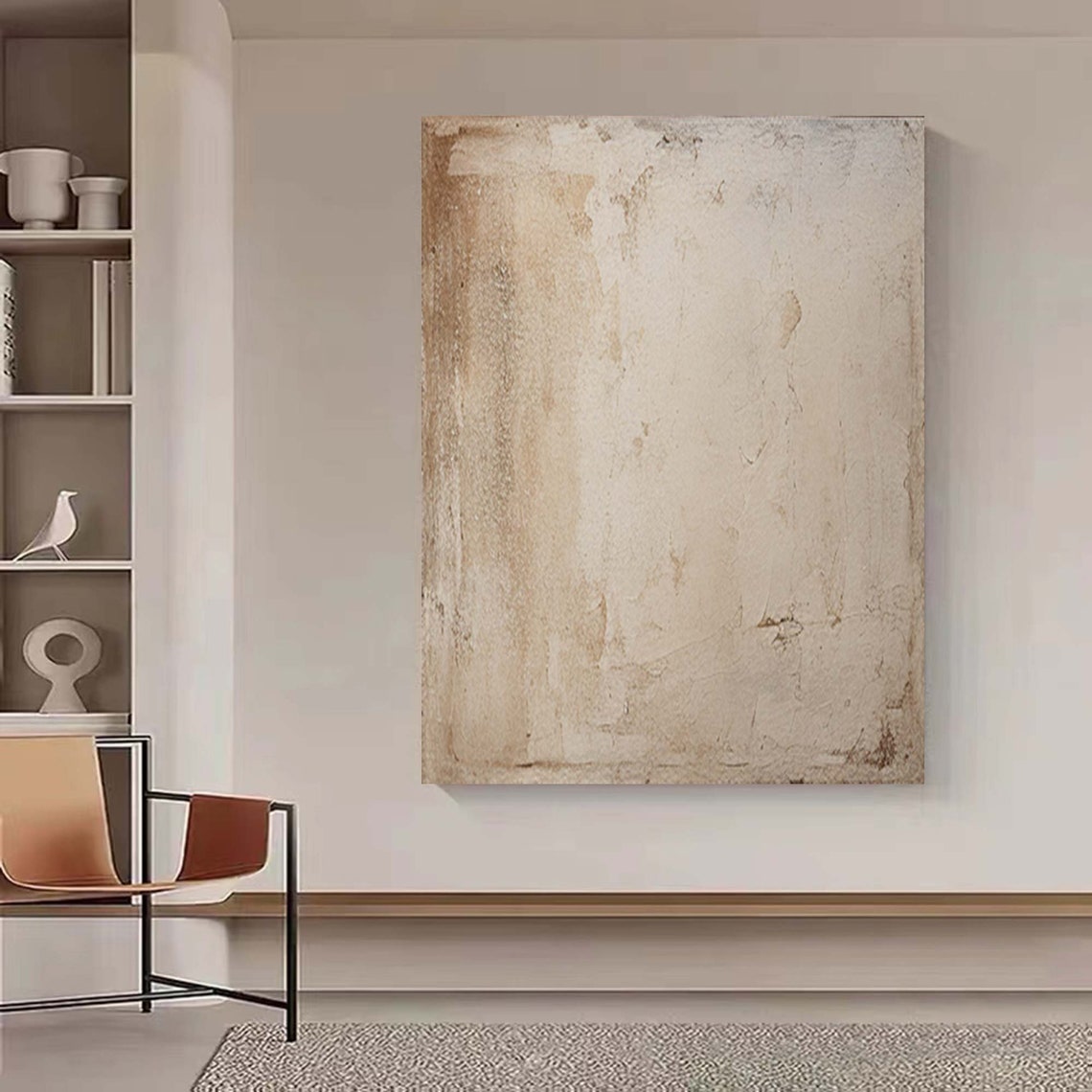 Beige Brown Wabi Sabi Abstract Textured Neutral Minimalist Wall Poster - Image 5