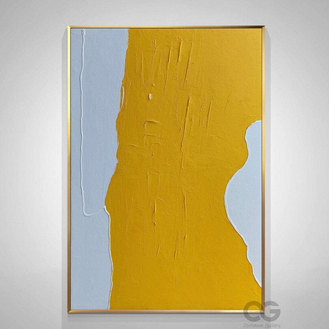 Minimalist Yellow Abstract Lady's Body Art Print - Image 3