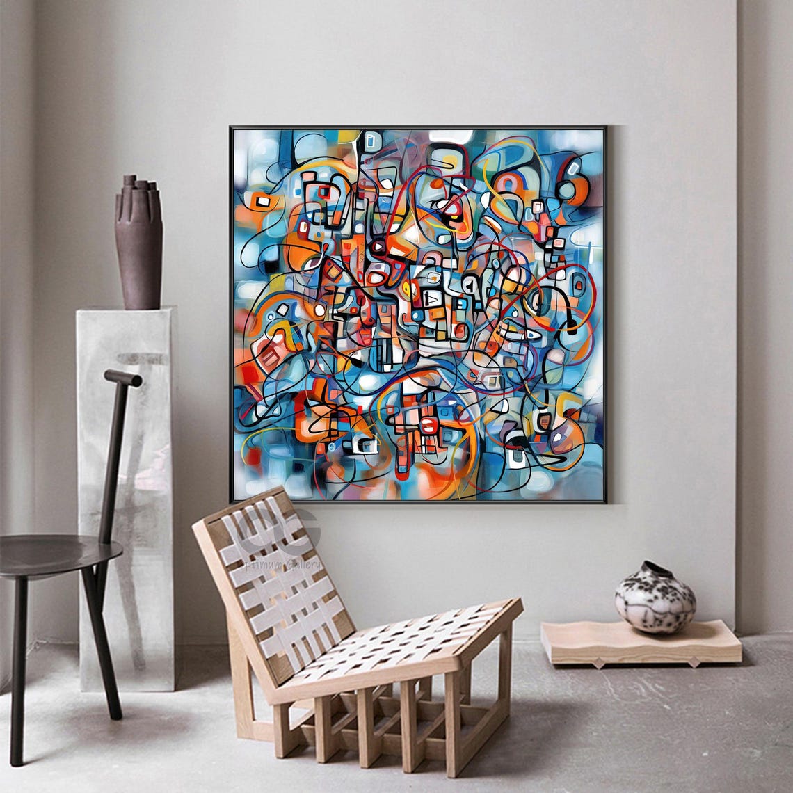 Abstract Wall Art Jackson Pollock Painting Modern Pollock Style Wall Decor Large Abstract Contemporary Painting Personalized Gift - Image 4