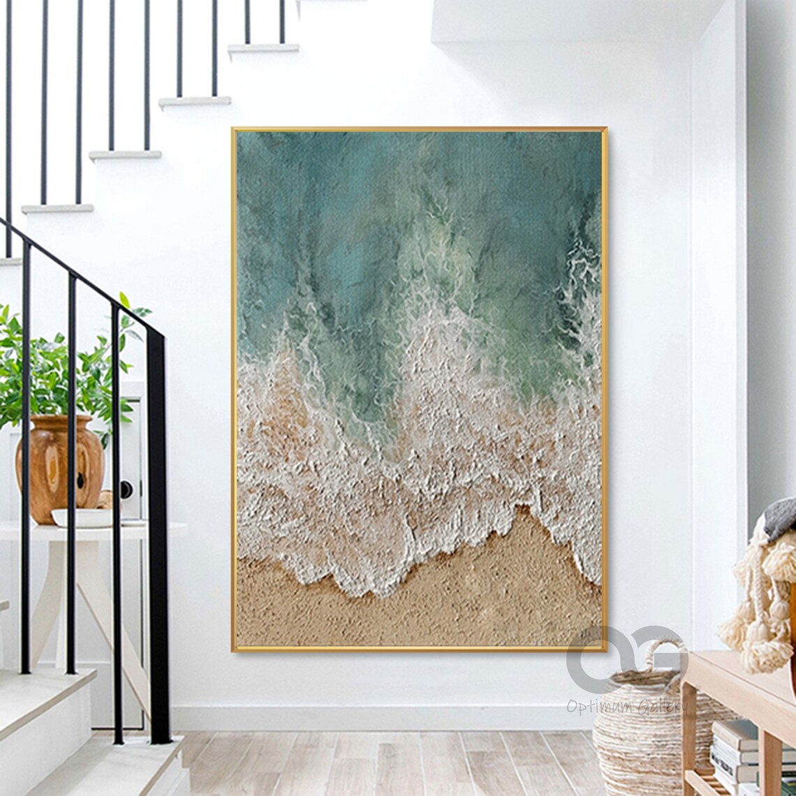 Ocean Painting, Abstract Coastal Wall Art Print - Image 5