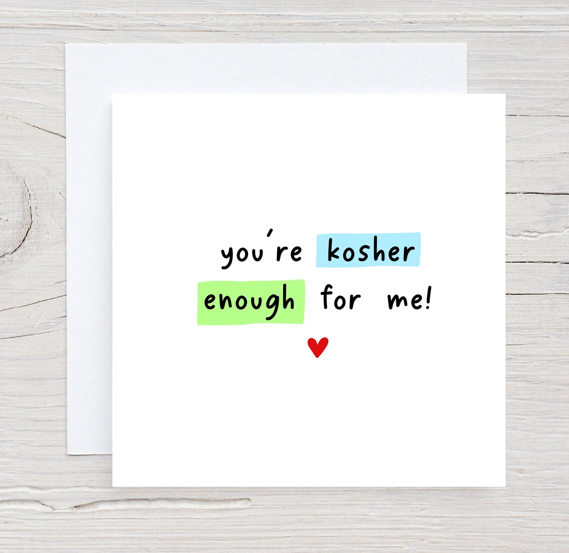 You're Kosher Enough for Me Funny Jewish Love Card Art Poster - Image 4