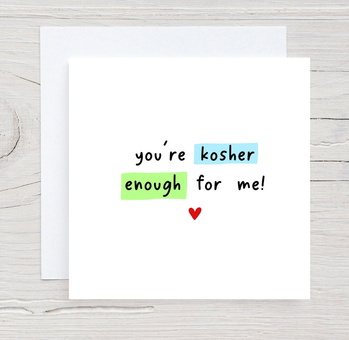 Youre Kosher Enough For Me Funny Jewish Valentines Day Card Jewish Birthday Card Jewish Anniversary Card - Image 4