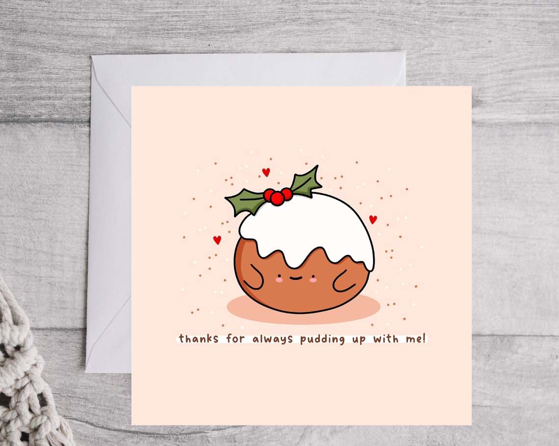 Thanks For Always Pudding Up With Me Kawaii Pudding Love Poster - Image 3
