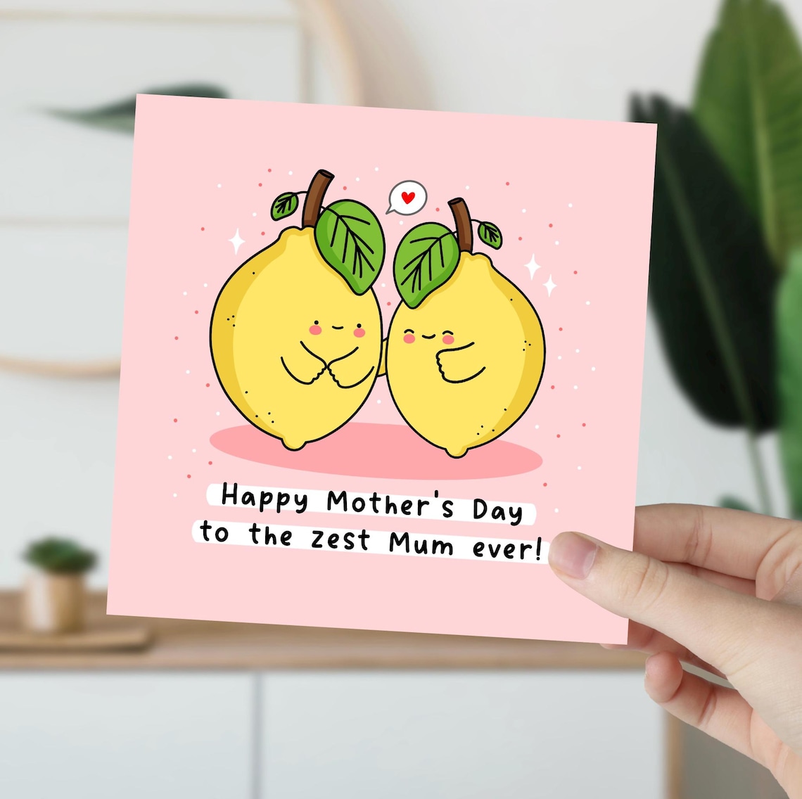 Kawaii Happy Mothers Day to the Zest Mum Ever Lemon Pun Print - Image 6