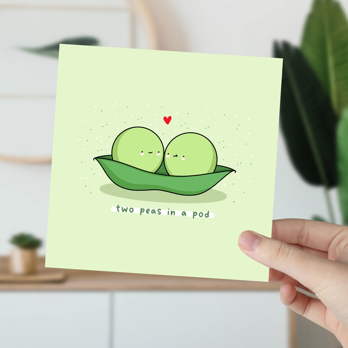 Kawaii Two Peas In A Pod Sweet Love Pun Illustration Art Print - Image 5
