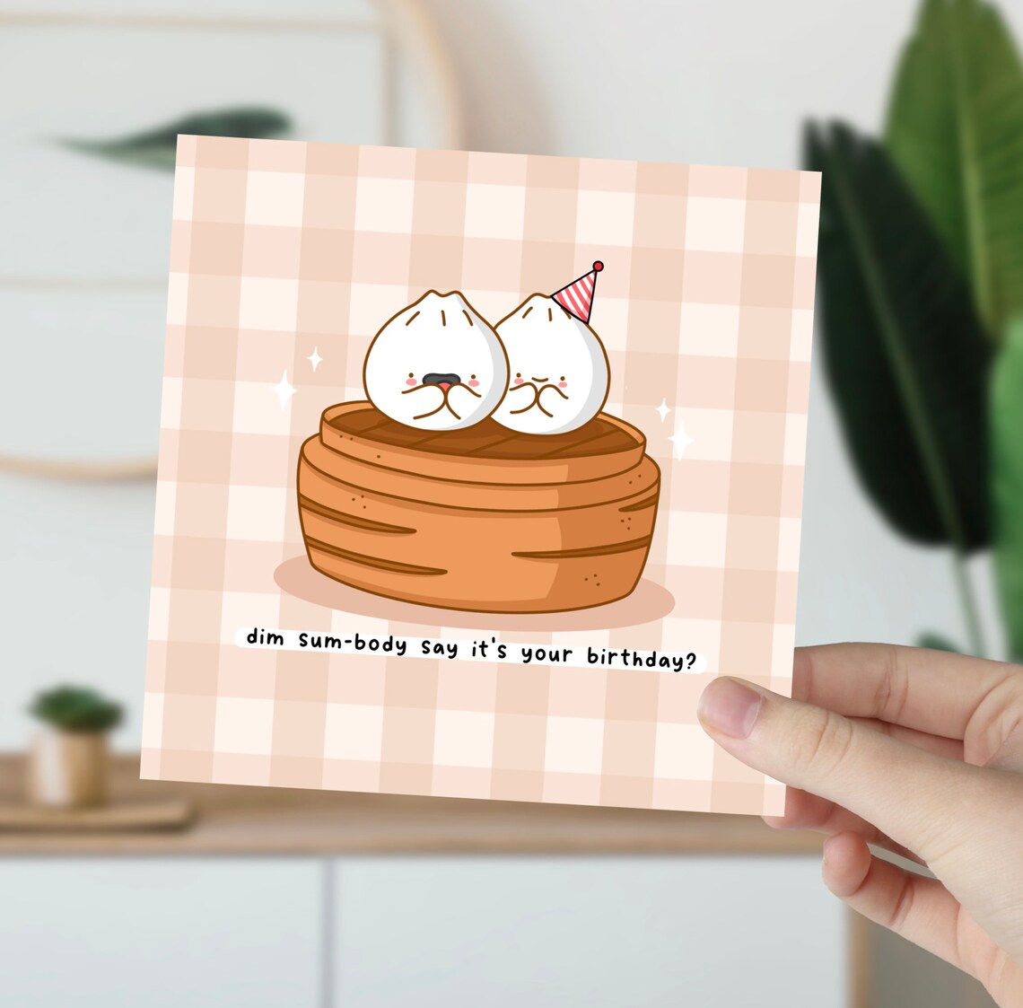 Kawaii Dim Sum-body Say Its Your Birthday Bao Bun Pun Art Print - Image 6
