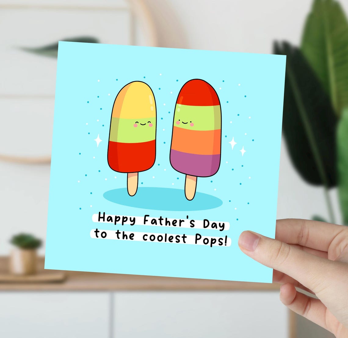 Kawaii Ice Lollies Happy Fathers Day To The Coolest Pops Poster - Image 4