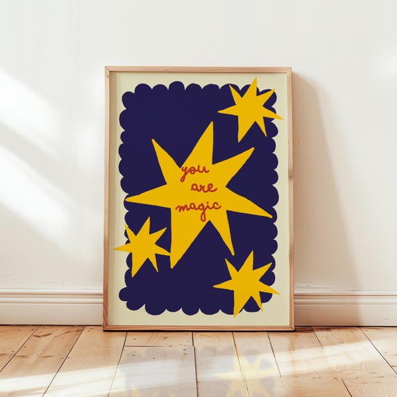 You Are Magic Star Print, Nursery Decor