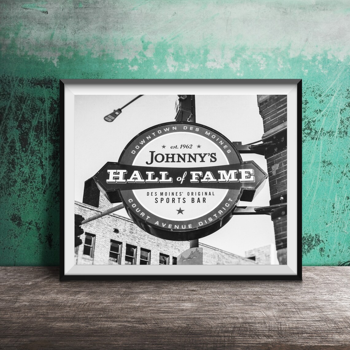 Johnny's Hall of Fame Est 1962 Des Moines Original Sports Bar Poster - Image 2