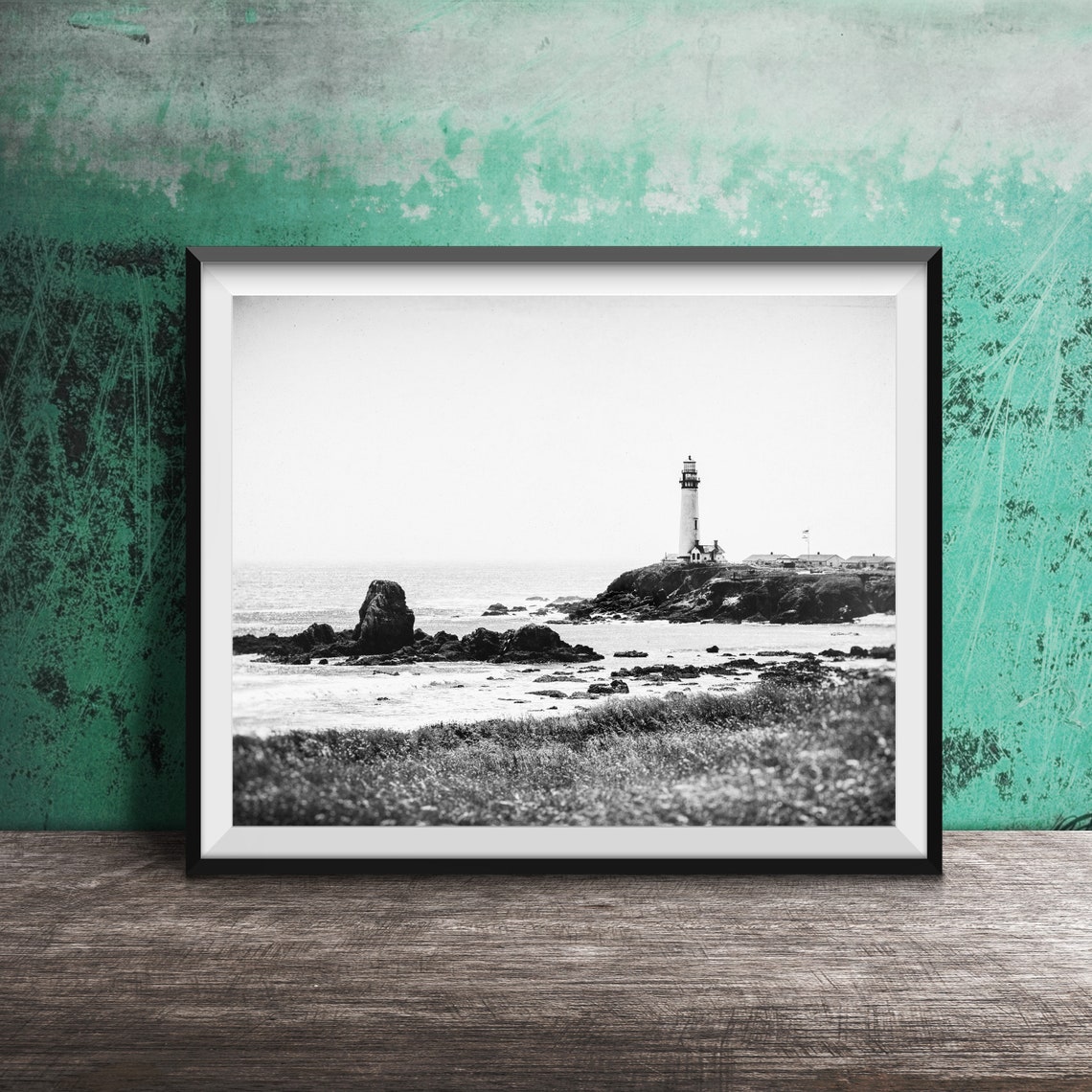 Pigeon Point Lighthouse California Rocky Coast Ocean View Art Poster - Image 2