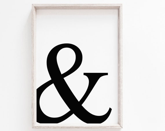 Minimalist Ampersand Print, Modern Scandinavian Art Print