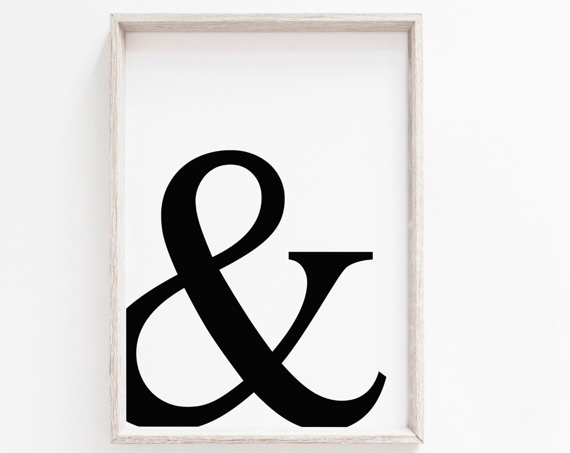 Minimalist Ampersand Print, Modern Scandinavian Art Print
