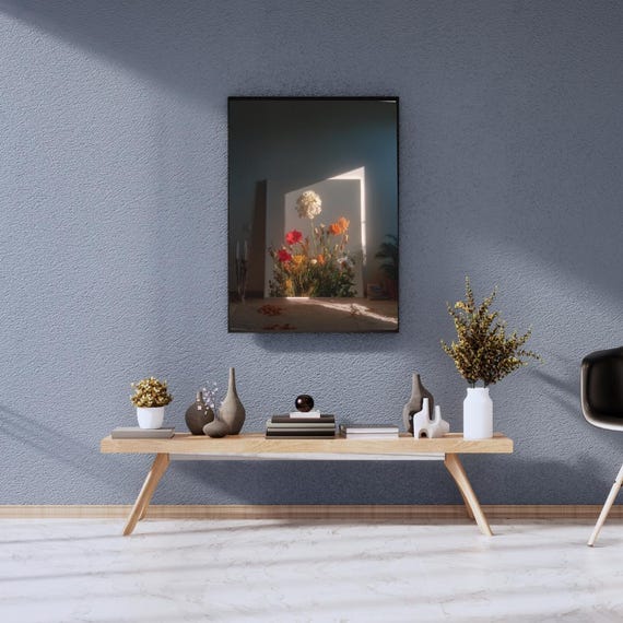 Floral Wall Art Print Modern Botanical Poster Colorful Flower Artwork Nature Inspired Home Decor
