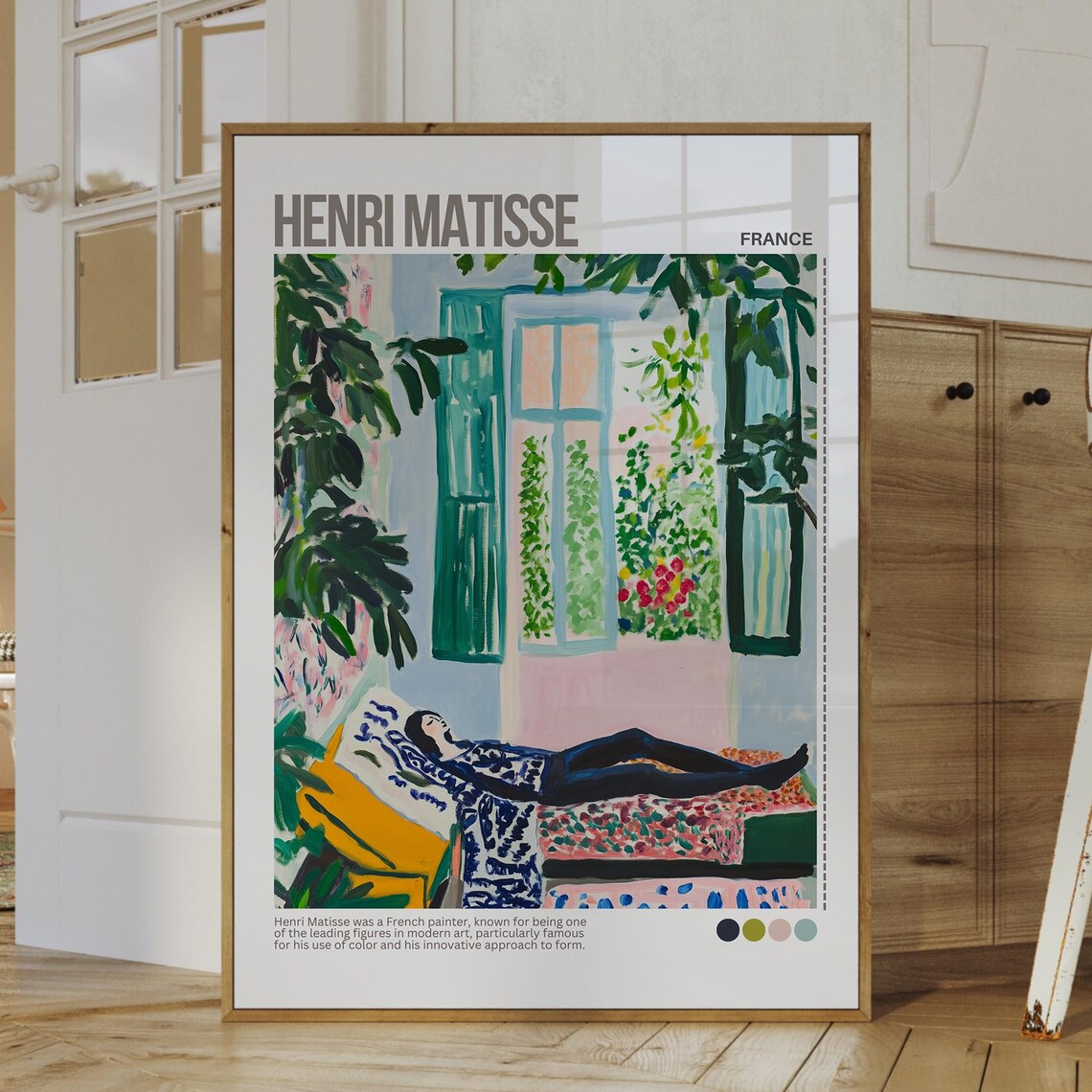Henri Matisse Reclining Woman Window Fauvist Color Art Poster