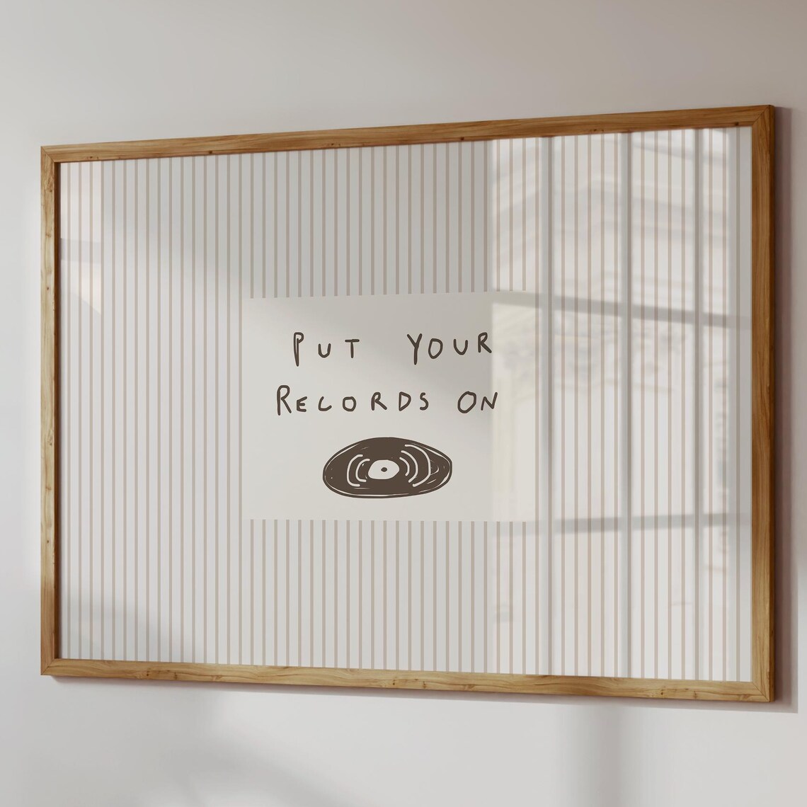 Put Your Records On Handwritten Vinyl Record Music Quote Poster