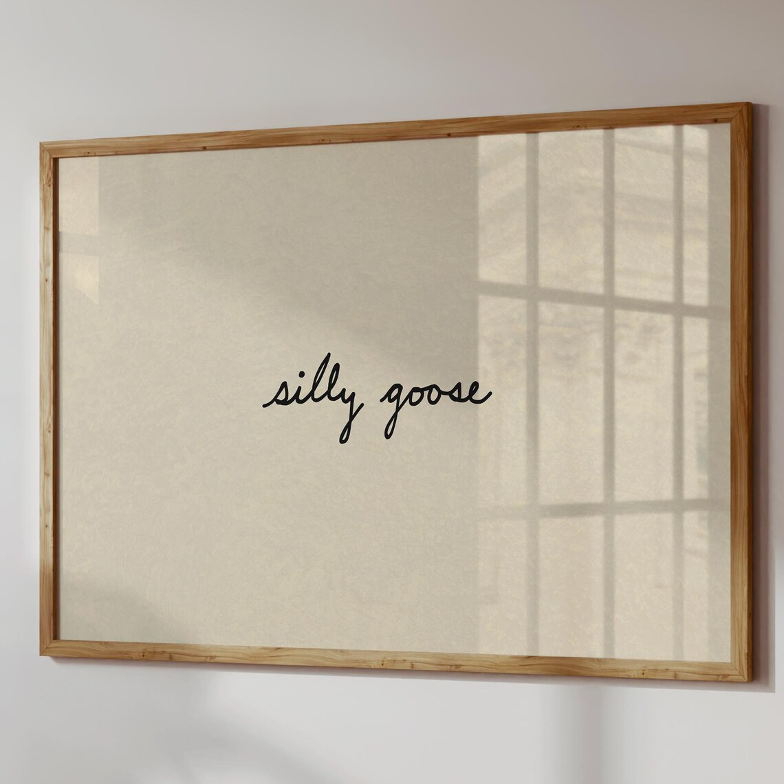 Silly Goose Handdrawn Typography Poster, Nursery Decor