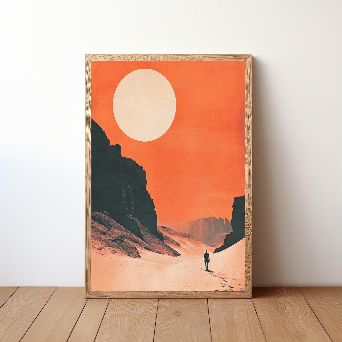 Desert Sun Landscape Wall Art Nature Decor Traveler Poster Camping Home Adventure Print Nl2