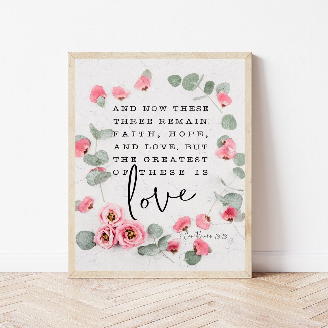 1 Corinthians 13 Christian Wedding Gift Quote Print