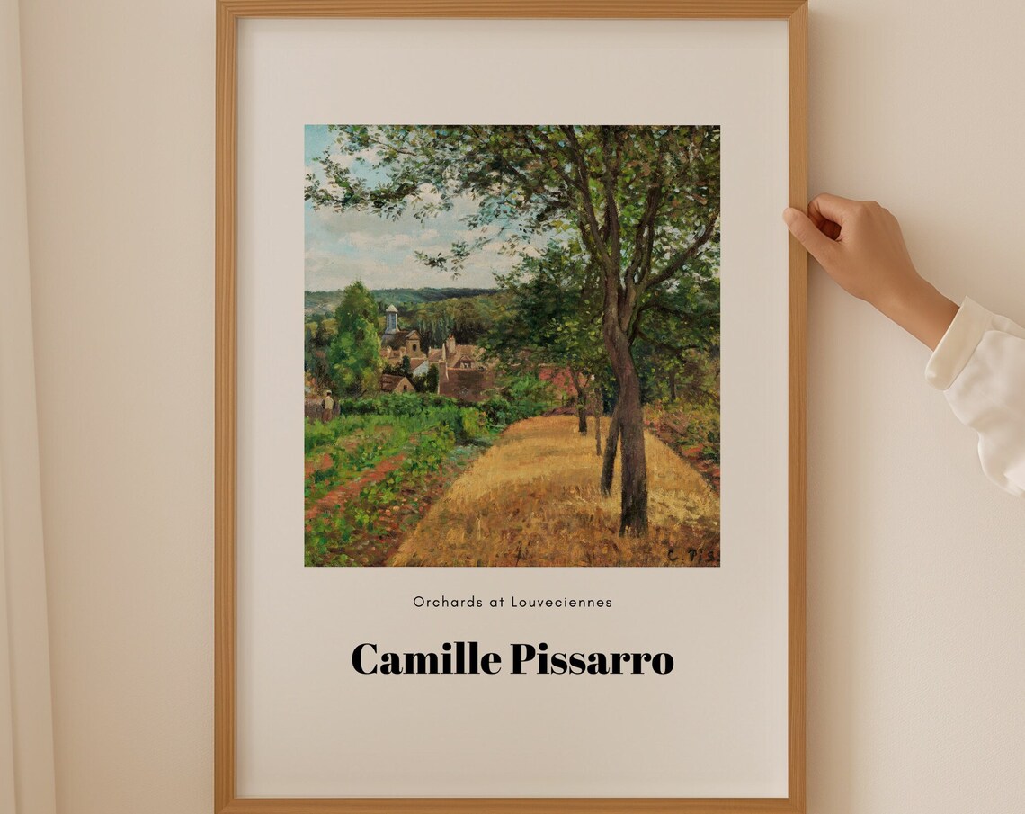 Camille Pissarro Orchards at Louveciennes Impressionist Art Poster