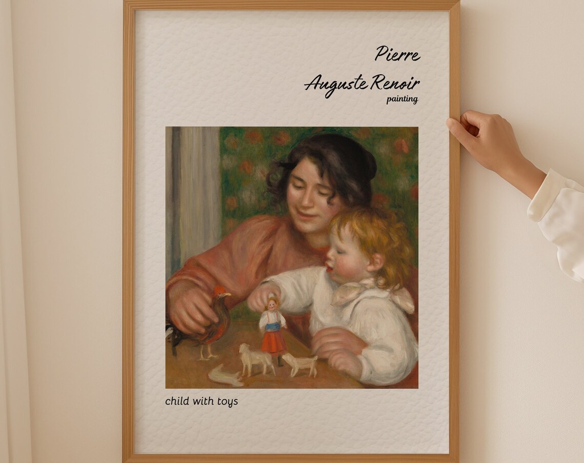 Pierre Auguste Renoir Child With Toys Mother Tender Moment Poster