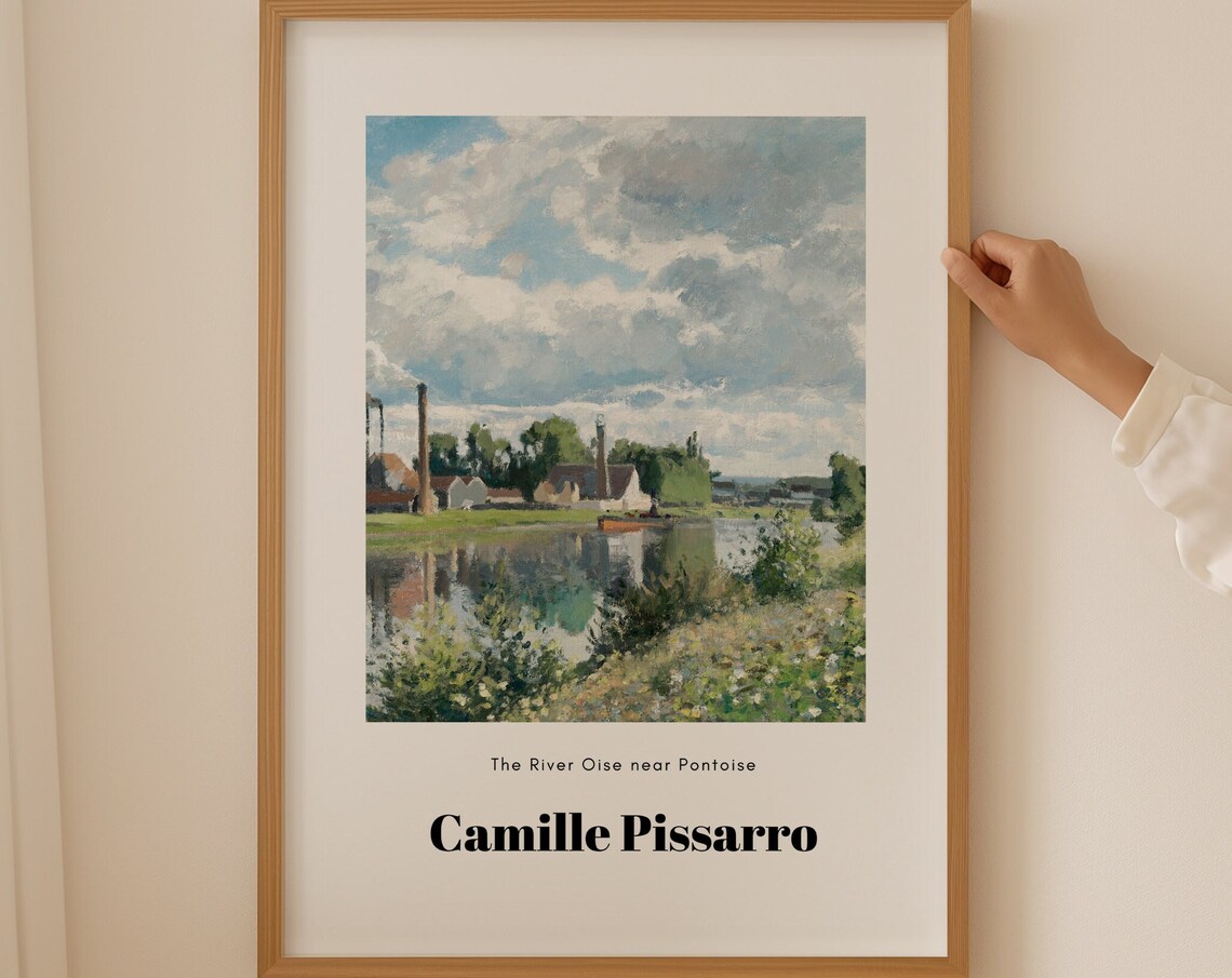 Camille Pissarro The River Oise Near Pontoise Impressionist Poster
