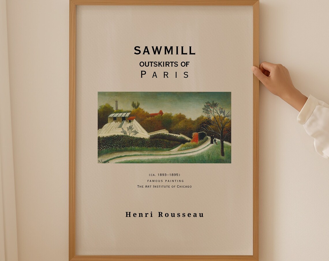 Henri Rousseau Poster Scene In Bagneux On The Outskirts Of Paris Realism Art Antique Decor Home Decoration Garden Poster