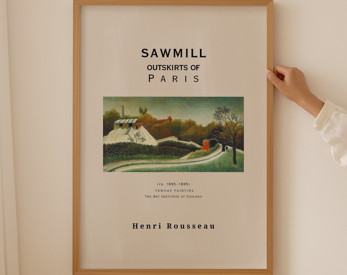Henri Rousseau Sawmill Outskirts of Paris 1893 Village Poster