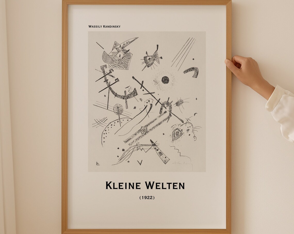 Wassily Kandinsky Kleine Welten 1922 Black White Abstract Art Poster
