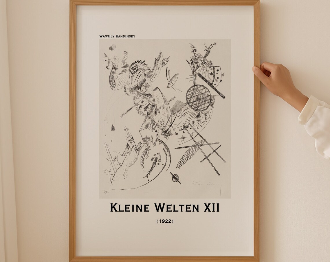 Wassily Kandinsky Kleine Welten XII 1922 Ink Abstract Line Poster