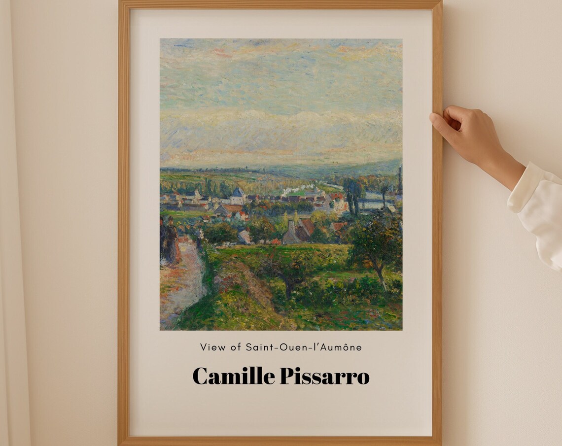 Camille Pissarro View of Saint Ouen l Aumone Impressionist Poster