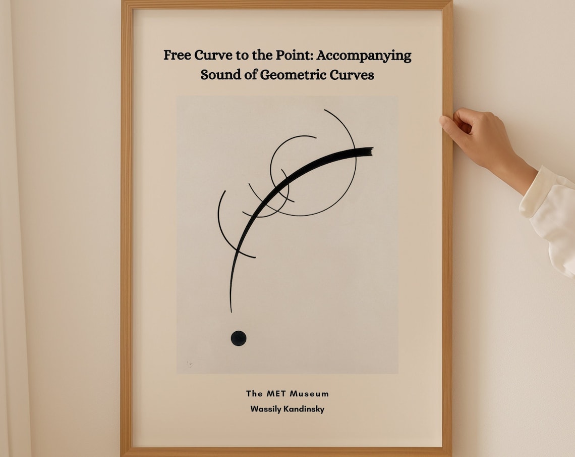 Wassily Kandinsky Free Curve to the Point Geometric Minimalist Poster