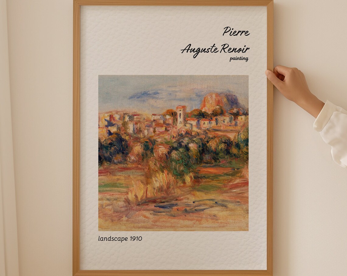 Renoir Landscape 1910 French Impressionist Village Painting Poster